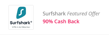 SUrfshark com 90% de desconto